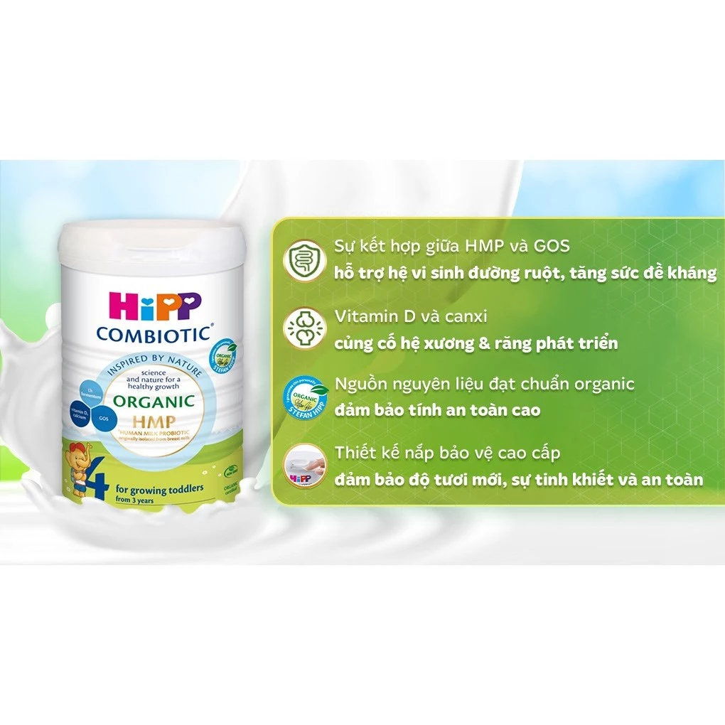 Sữa HiPP Combiotic Organic số 1 800g