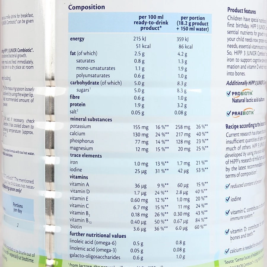 Sữa HiPP Combiotic Organic số 3 800g