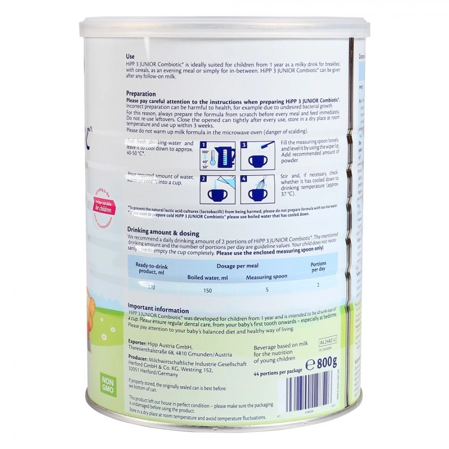 Sữa HiPP Combiotic Organic số 3 800g