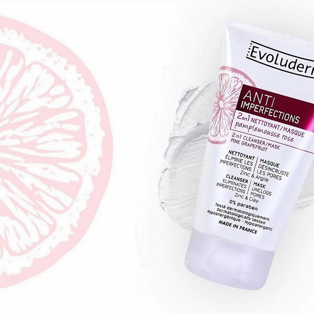 Sữa rửa mặt & mặt nạ Evoluderm chiết xuất Bưởi Hồng 150ml
