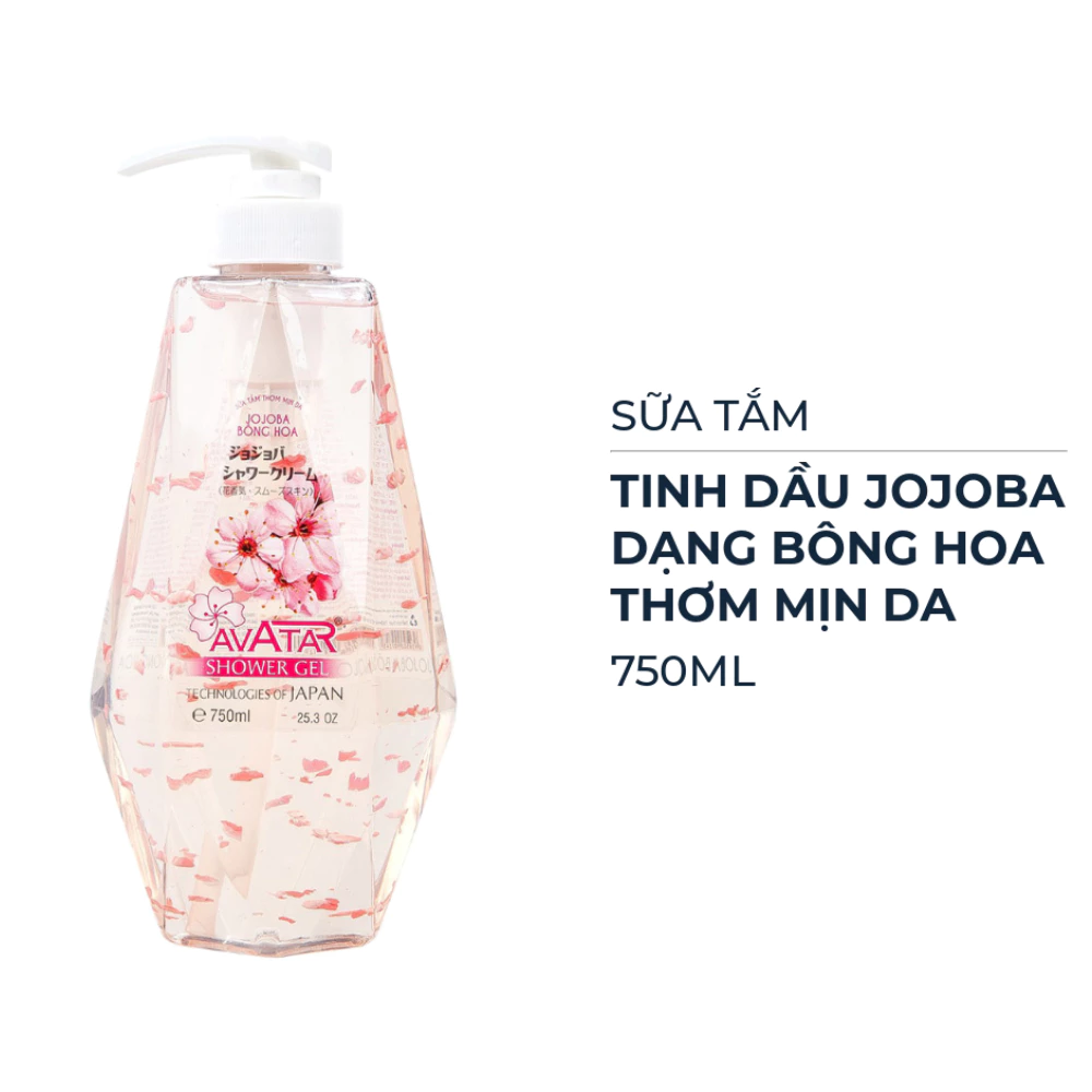 Sữa tắm Avatar thơm mịn da Jojoba bông hoa 350ml/750ml/900ml