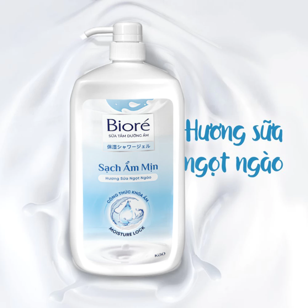 Sữa tắm Bioré ẩm mịn làn da hương sữa ngọt ngào 1kg