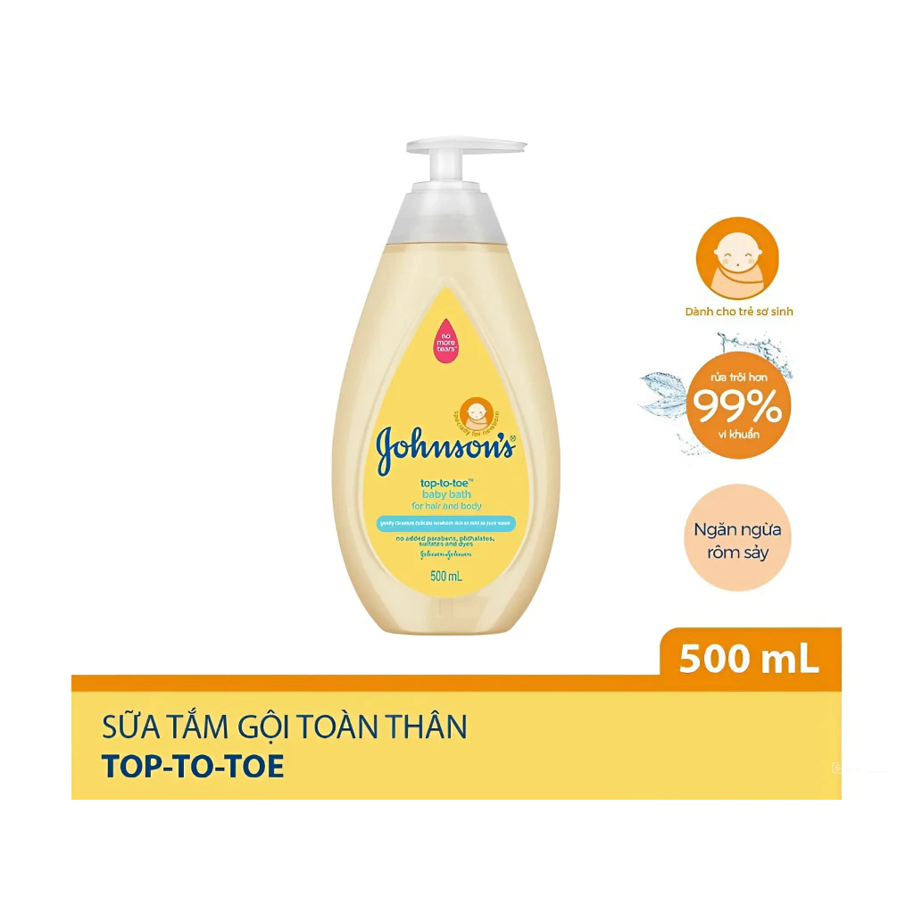 Sữa tắm cho bé Johnson's Baby chiết xuất yến mạch và sữa 500 ml (từ 1 tuổi)