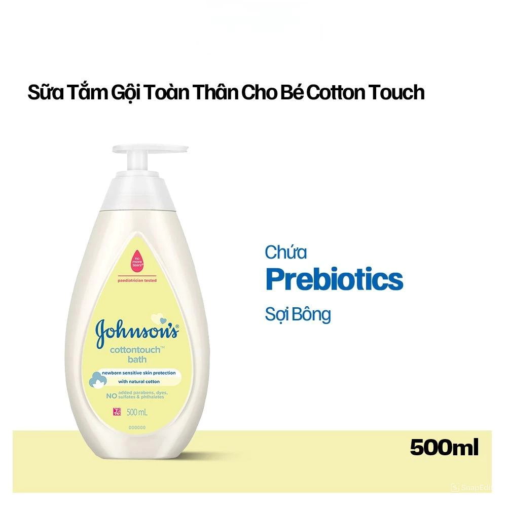 Sữa tắm cho bé Johnson's Baby chiết xuất yến mạch và sữa 500 ml (từ 1 tuổi)