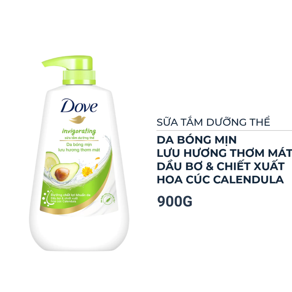 Sữa tắm dưỡng thể Dove da bóng mịn lưu hương thơm mát 500g/900g