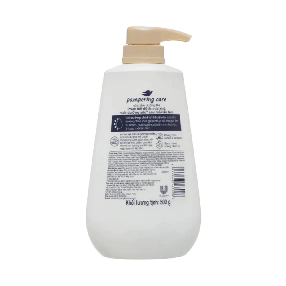 Sữa tắm dưỡng thể Dove phục hồi độ ẩm da khô 500g