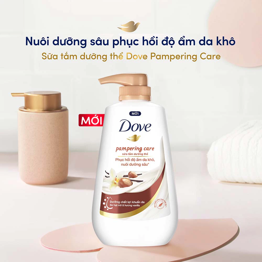 Sữa tắm dưỡng thể Dove phục hồi độ ẩm da khô 500g