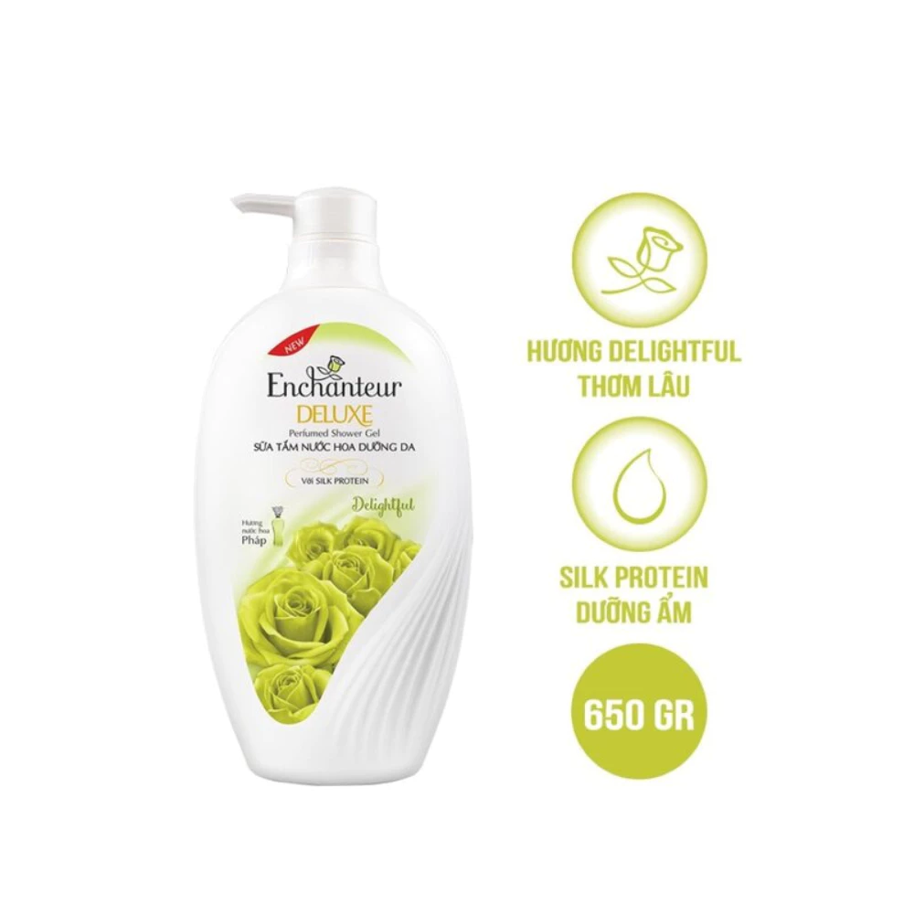 Sữa tắm Enchanteur nước hoa dưỡng da Delightful 650g
