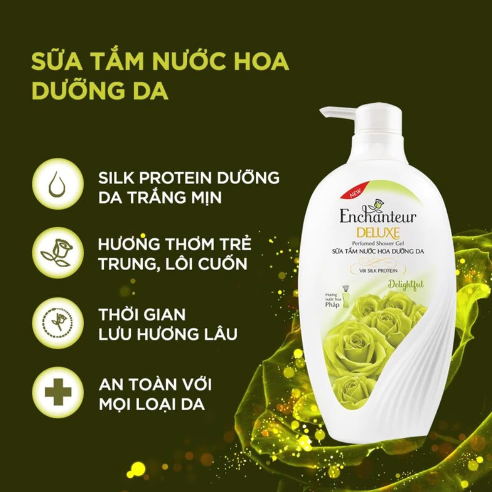 Sữa tắm Enchanteur nước hoa dưỡng da Delightful 650g