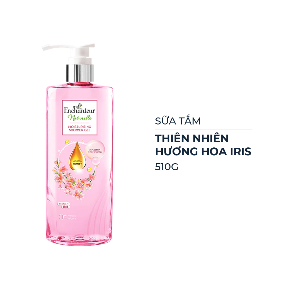 Sữa tắm Enchanteur nước hoa dưỡng da thiên nhiên hoa Iris 510g