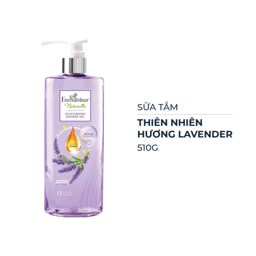 Sữa tắm Enchanteur nước hoa dưỡng da thiên nhiên Lavender 510g
