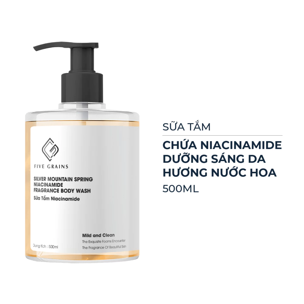 Sữa tắm Five Grains Niacinamide dưỡng sáng da 500ml