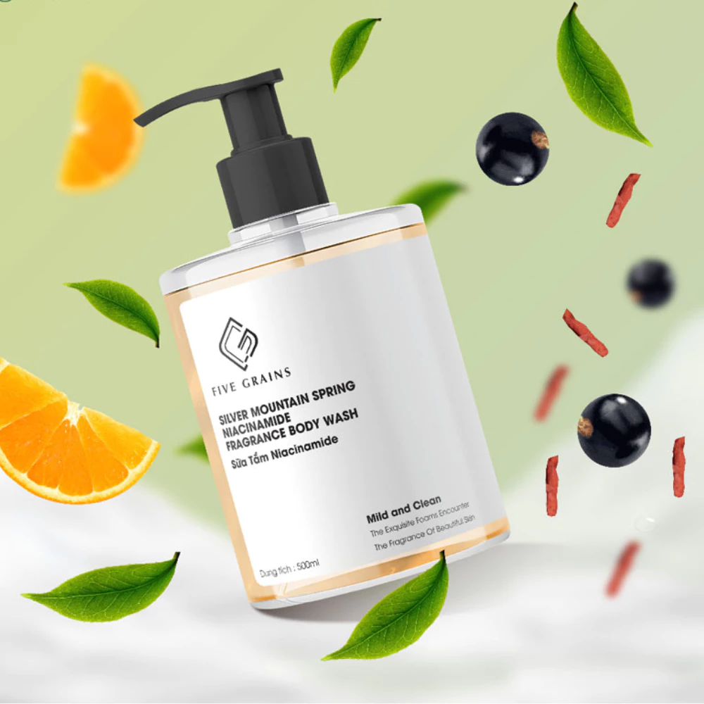 Sữa tắm Five Grains Niacinamide dưỡng sáng da 500ml