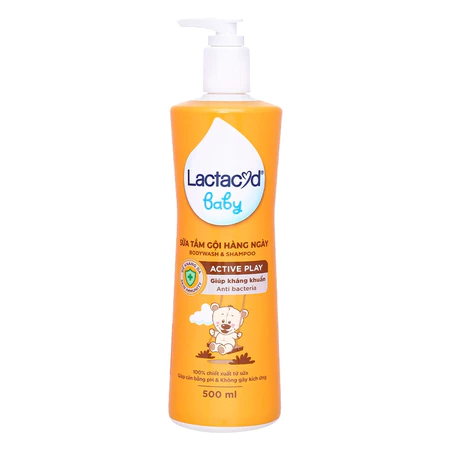 Sữa tắm & gội 2in1 cho bé Lactacyd Active Play hương tự nhiên 250ml/ 500ml (từ 1 tuổi)