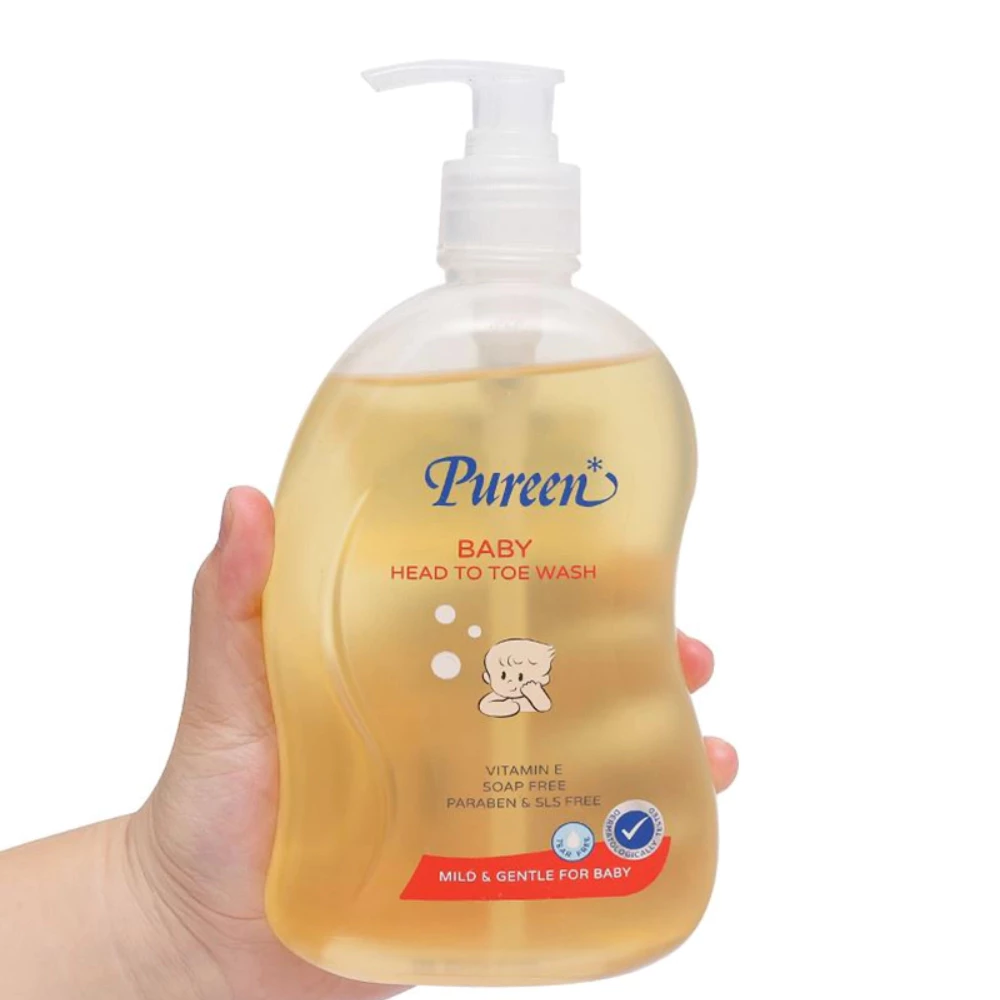 Sữa tắm & gội 2in1 cho bé Pureen Pro Vitamin E hương dịu nhẹ 500ml (dành cho mọi độ tuổi)