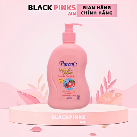 Sữa tắm & gội 2in1 cho bé Pureen tinh chất sữa chua hương trái cây 500ml (dành cho mọi độ tuổi)