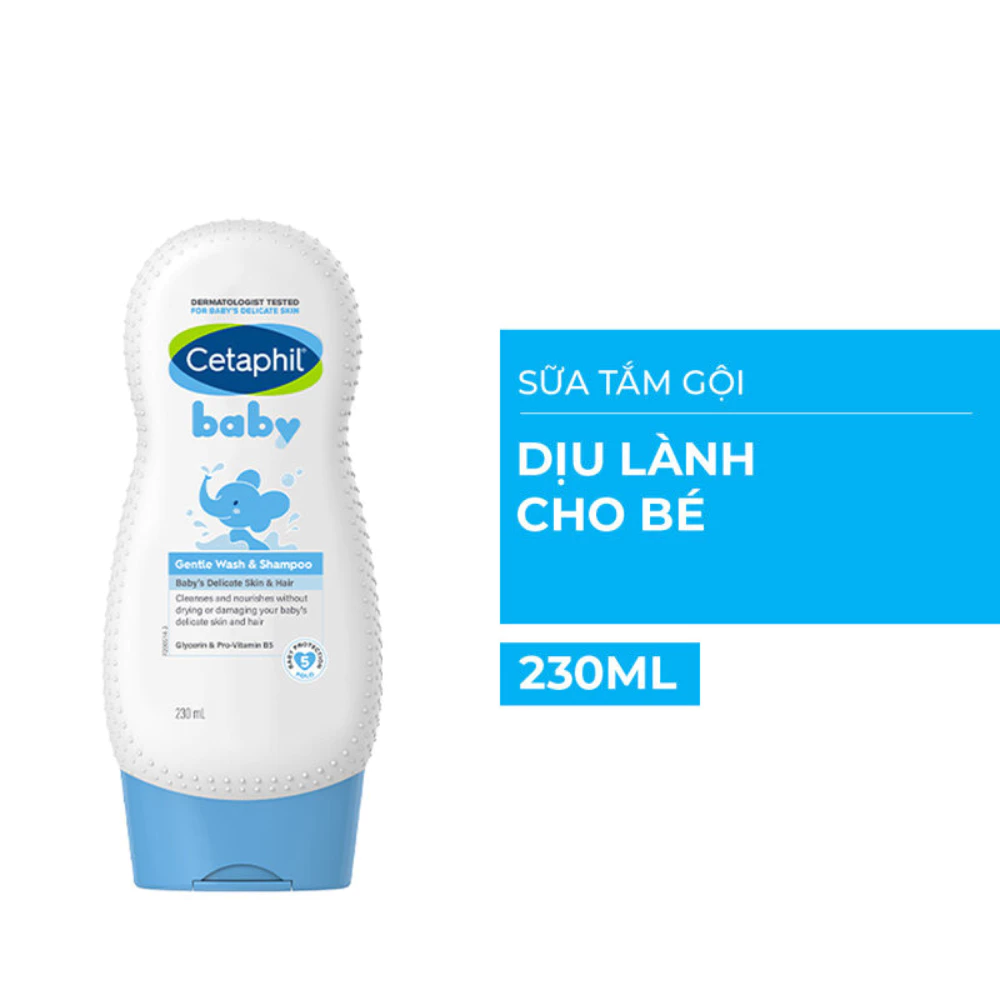 Sữa tắm gội Cetaphil dịu lành cho bé 230ml/400ml