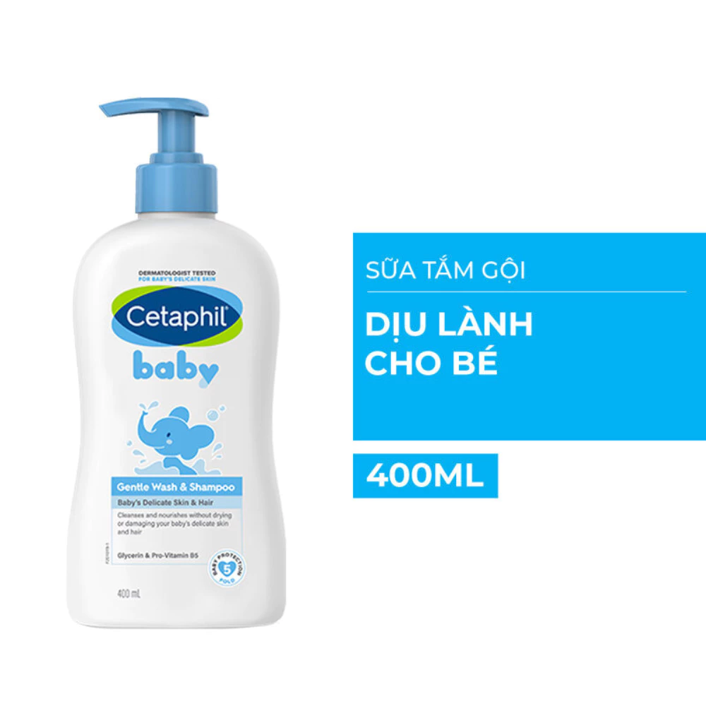Sữa tắm gội Cetaphil dịu lành cho bé 230ml/400ml
