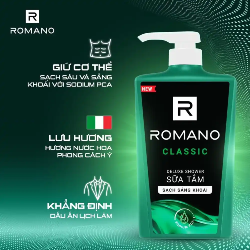 Sữa tắm hương nước hoa Romano Classic/Attitude/Force/Gentleman 650g