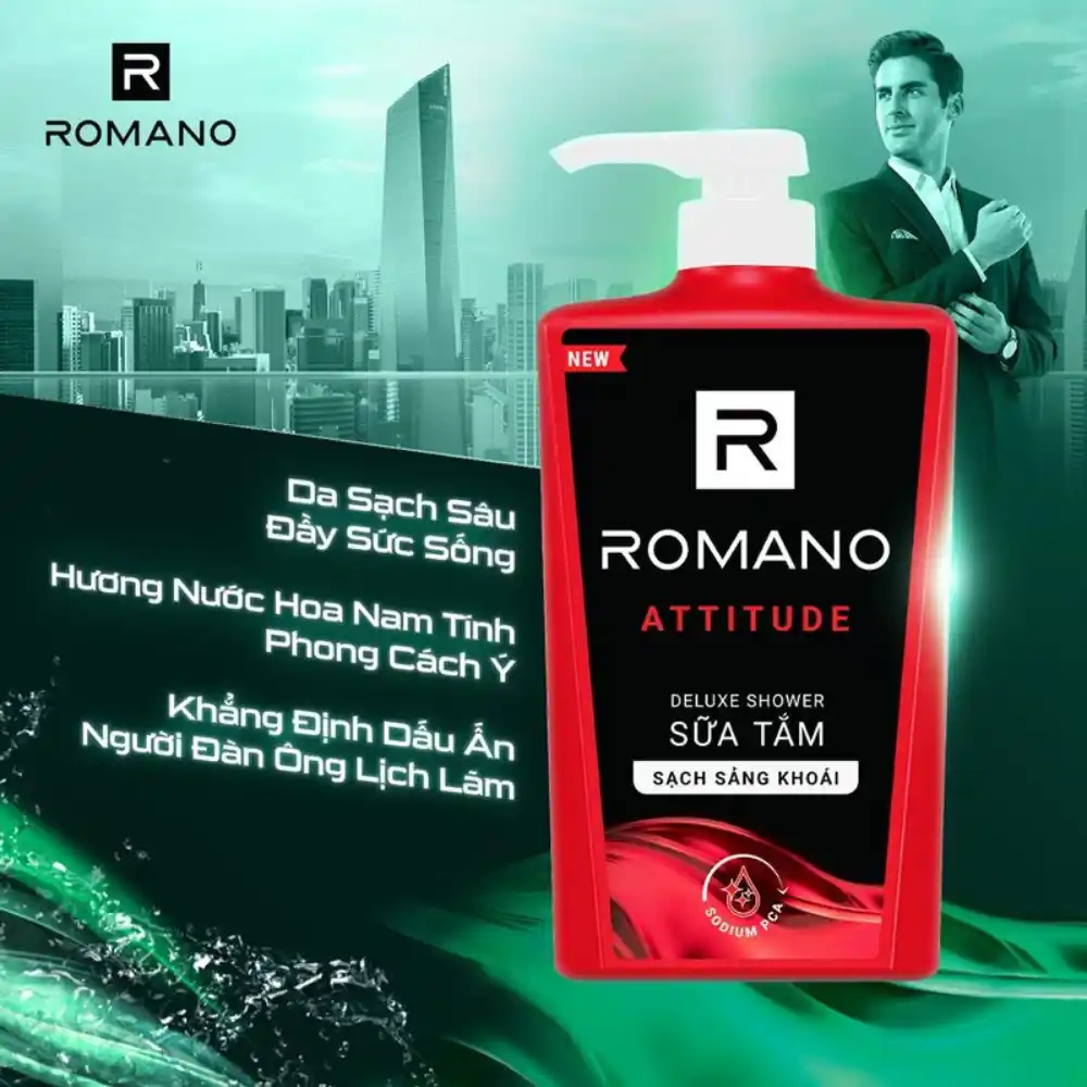 Sữa tắm hương nước hoa Romano Classic/Attitude/Force/Gentleman 650g