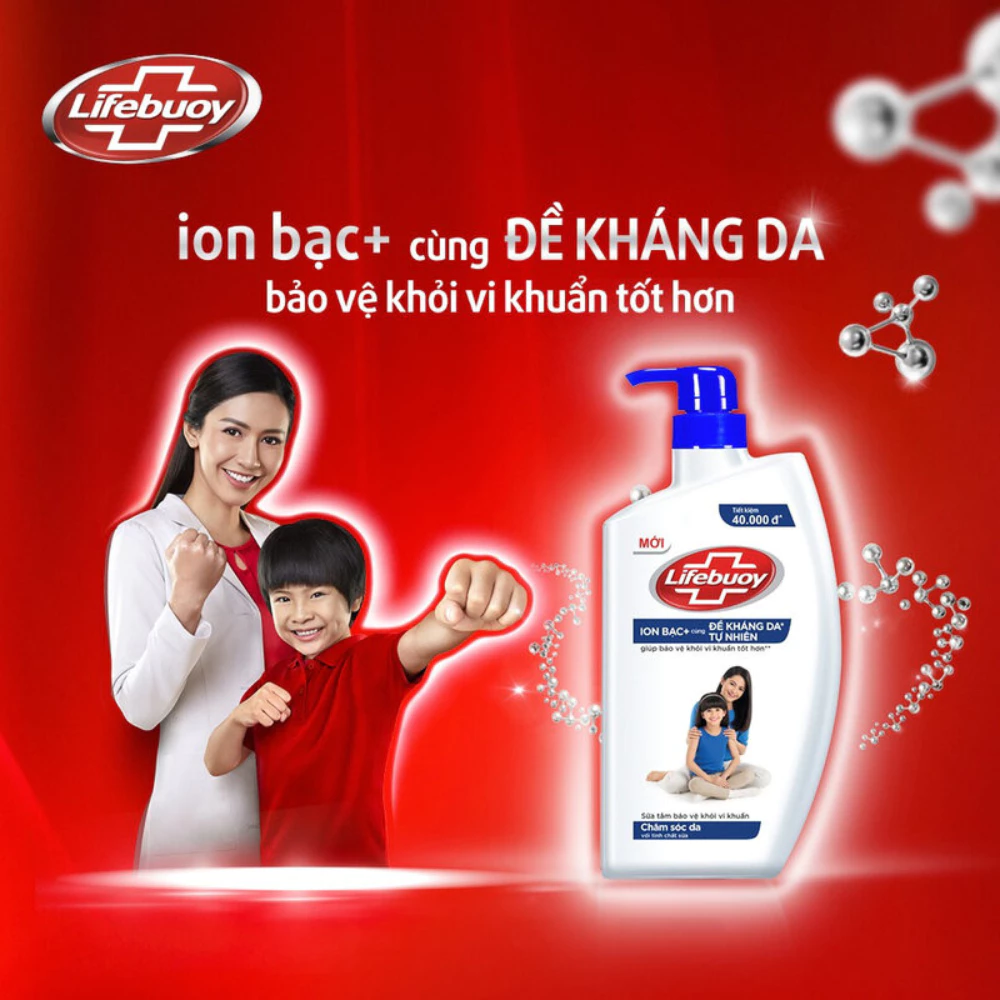Sữa tắm Lifebuoy chăm sóc da dạng túi 800g