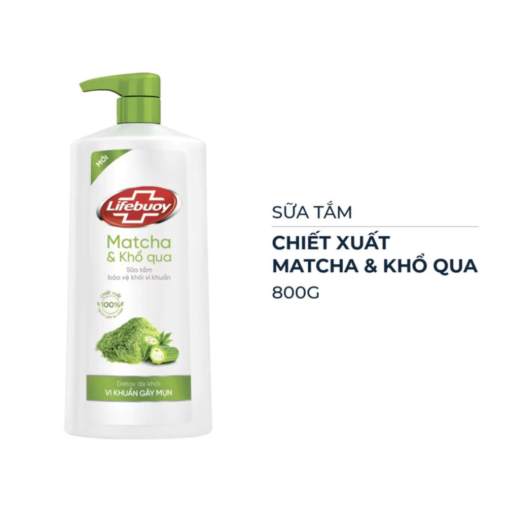 Sữa tắm Lifebuoy Detox Matcha & khổ qua 800g