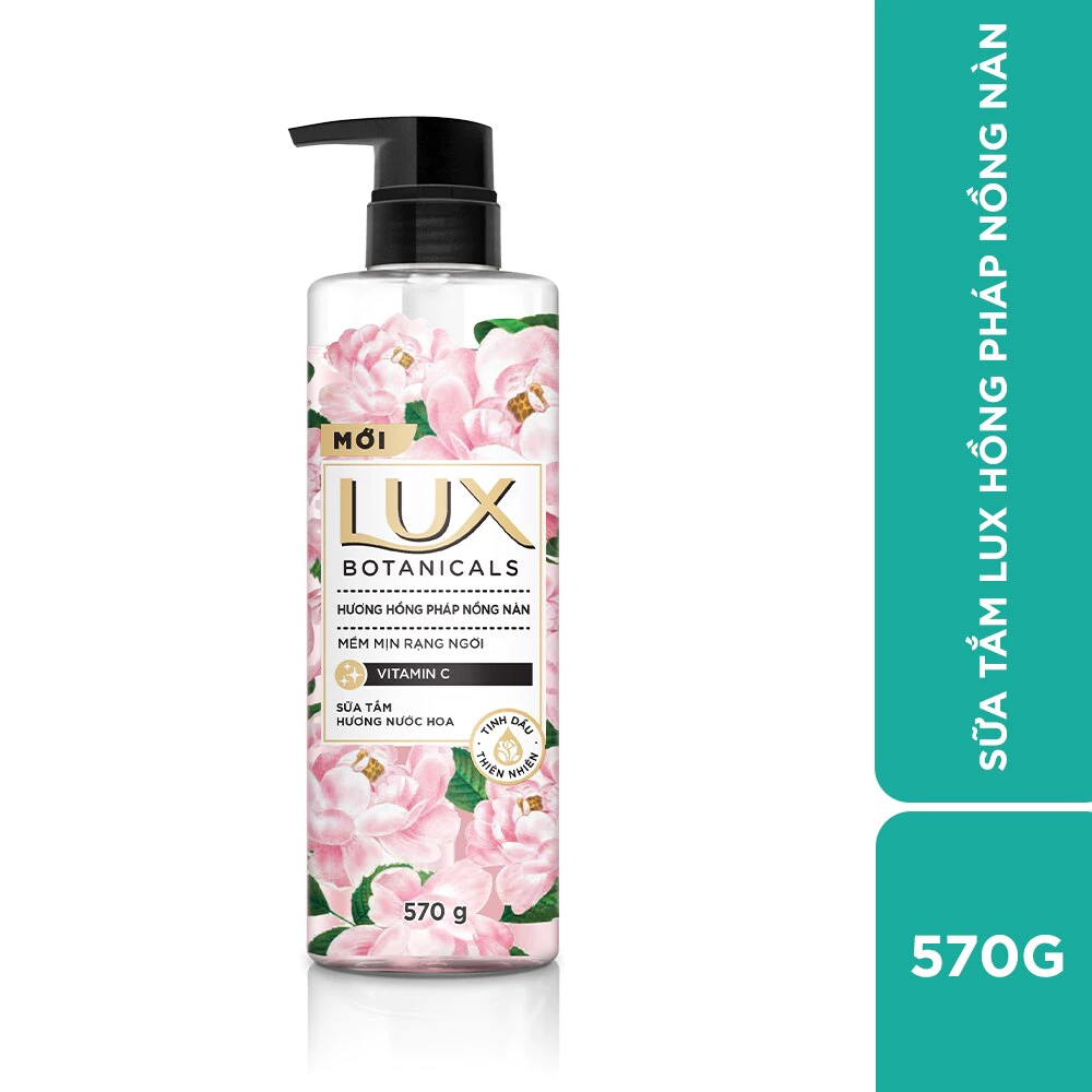 Sữa tắm Lux Botanicals hoa hồng Pháp nồng nàn 570g