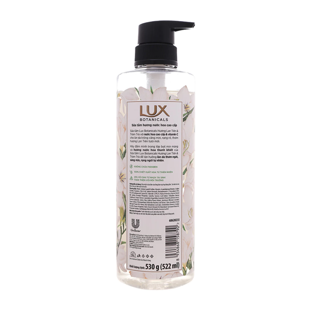 Sữa tắm Lux Botanicals hương lan tiên và tràm trà 570g