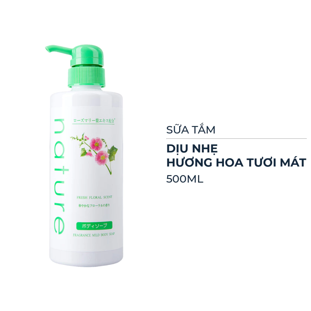 Sữa tắm Naris Nature dịu nhẹ hương hoa tươi mát 500ml