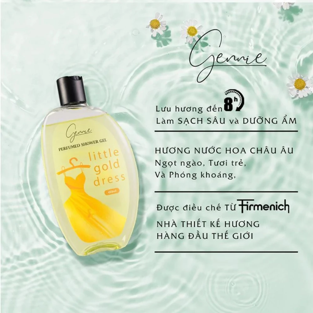 Sữa tắm nước hoa nữ Gennie tươi trẻ và phóng khoáng 450ml