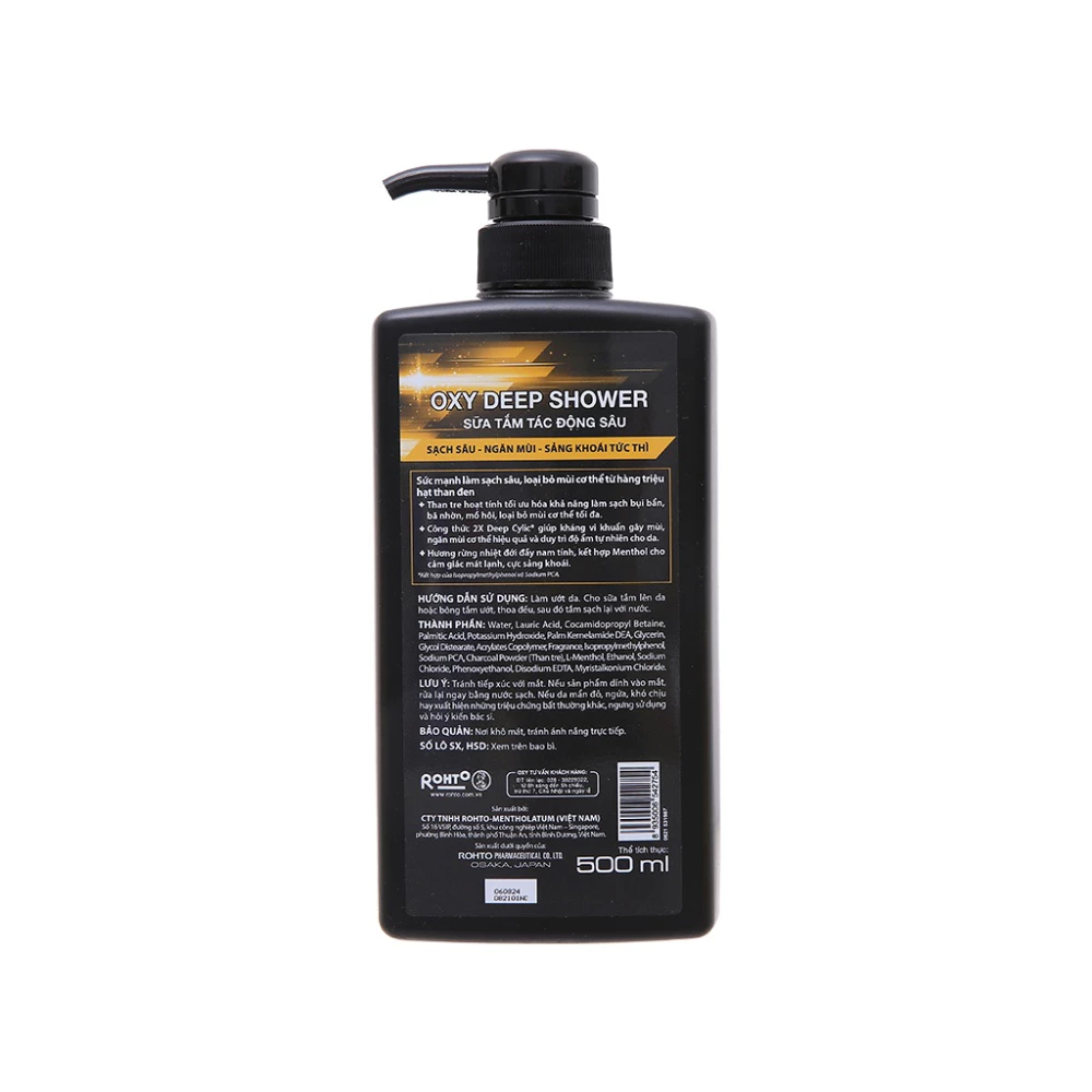 Sữa tắm Oxy tác động sâu dành cho nam 500ml