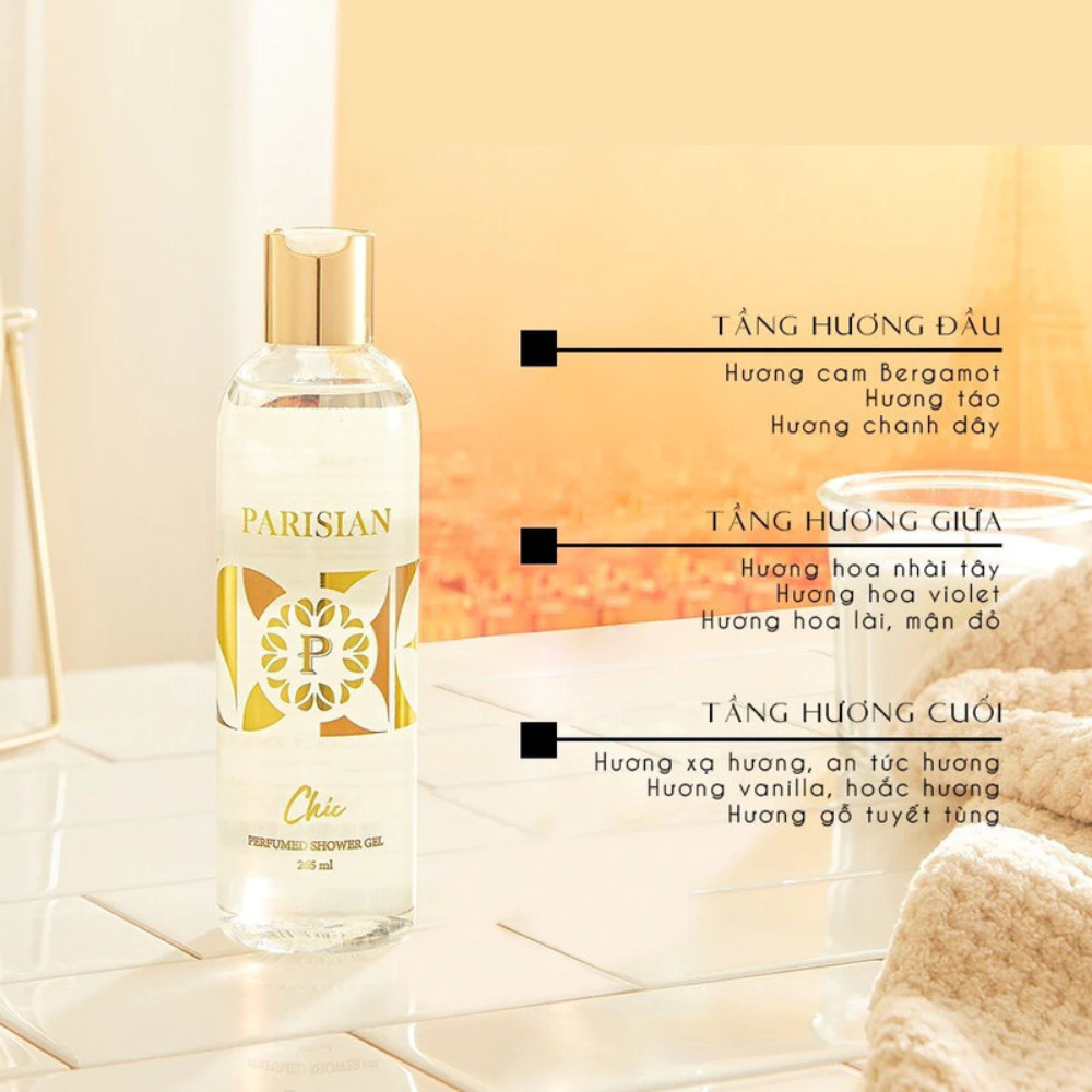 Sữa tắm Parisian nước hoa nữ - Chic For Her 256ml/480g