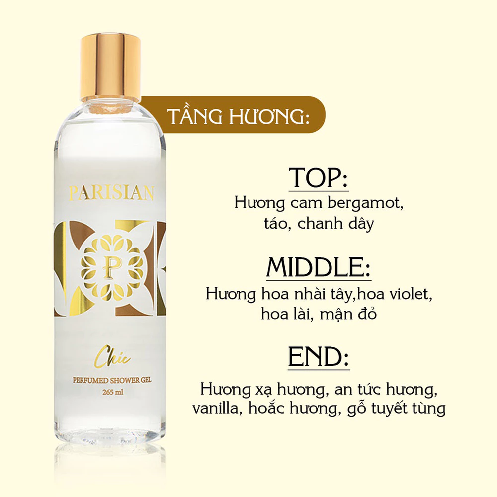 Sữa tắm Parisian nước hoa nữ - Chic For Her 256ml/480g