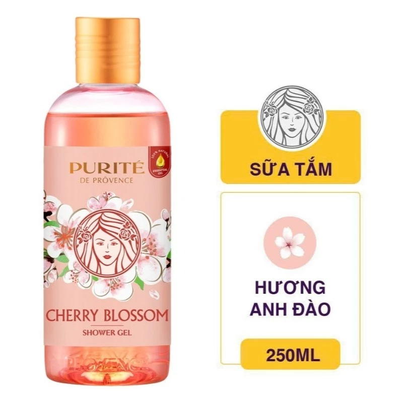 Sữa tắm Purité sáng mịn da hương hoa Anh Đào 250ml