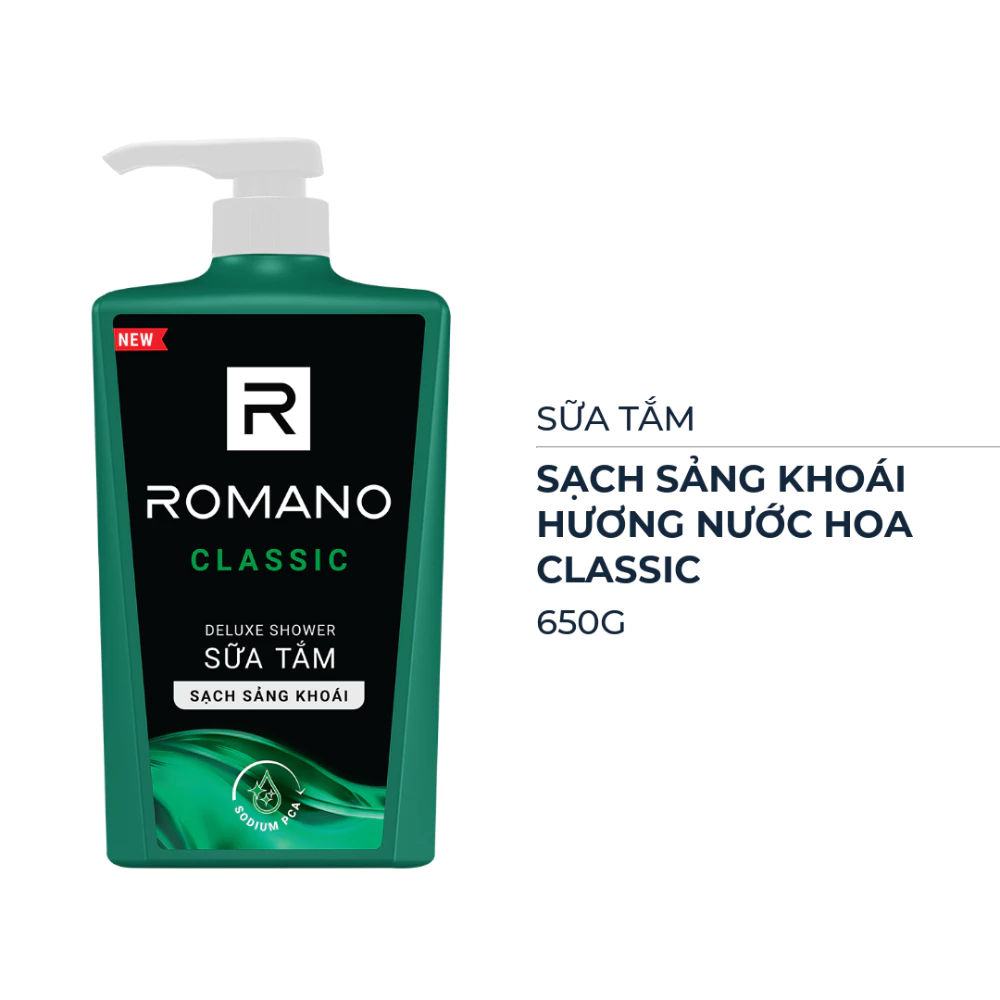 Sữa tắm Romano hương nước hoa Classic 650g