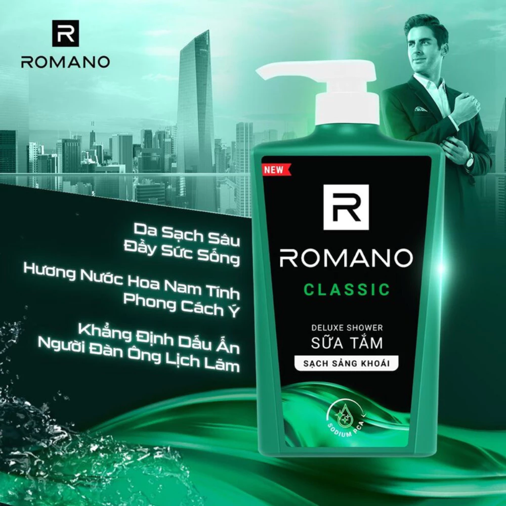 Sữa tắm Romano hương nước hoa Classic 650g