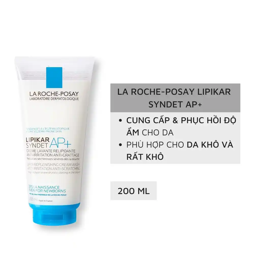Sữa tắm & rửa mặt La Roche-Posay cho da khô nhạy cảm 200ml