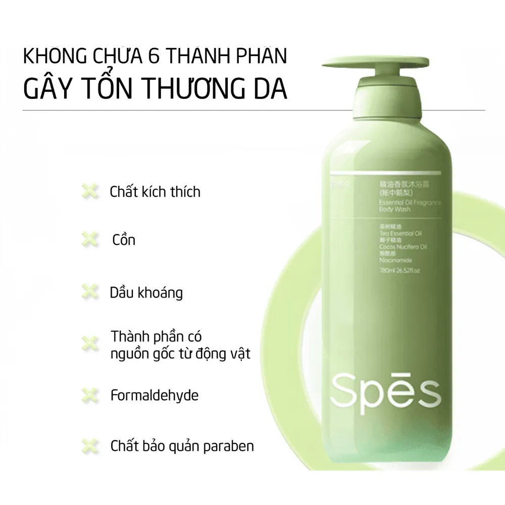 Sữa tắm Spes tinh dầu nước hoa 780ml