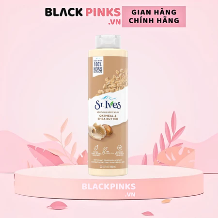 Sữa tắm St.Ives dưỡng ẩm da yến mạch và bơ hạt mỡ 473ml/650ml