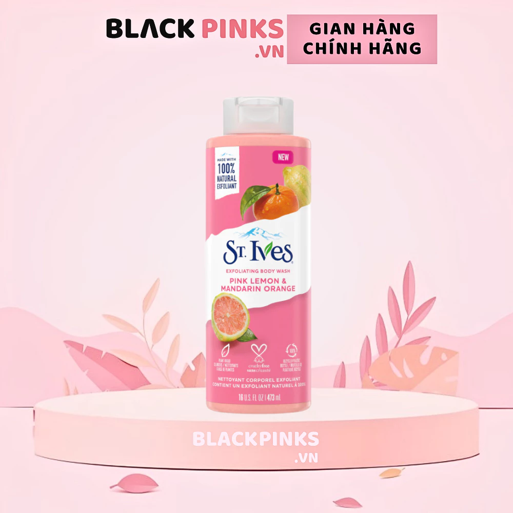 Sữa tắm St.Ives tẩy tế bào chết hương cam chanh 473ml/650ml