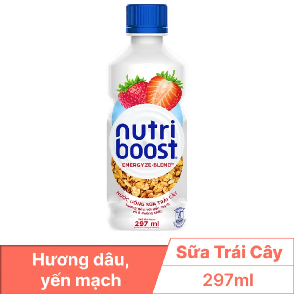 Sữa trái cây Nutriboost dâu yến mạch 297ml