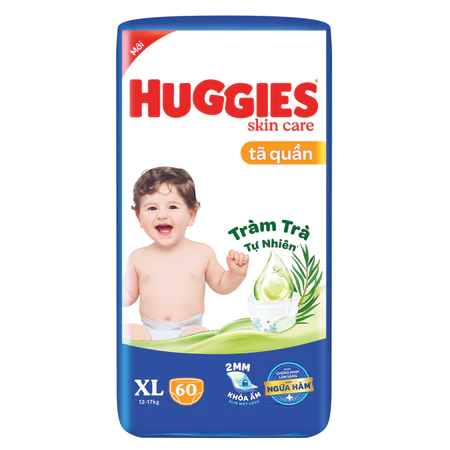 Tã dán/quần Huggies Skincare size L68/M42/M76/L38/XL32/XXL28/XXXL22/L68/XL60/XXL54 cho bé từ 6 - 19kg