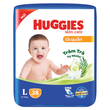 Tã dán/quần Huggies Skincare size L68/M42/M76/L38/XL32/XXL28/XXXL22/L68/XL60/XXL54 cho bé từ 6 - 19kg