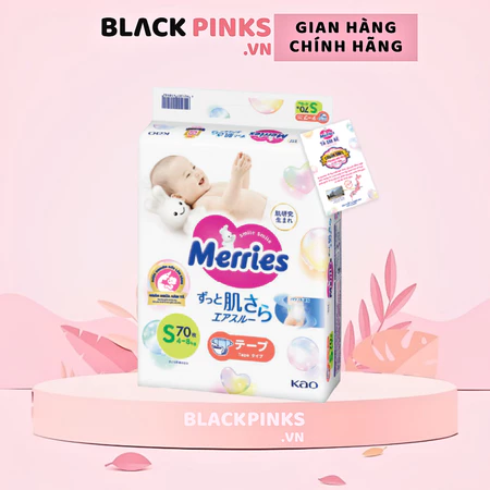 Tã dán/quần Merries nhập khẩu Nhật Bản size NB76/S70/M56/L48/XL40/M52/L44/XL38/XXL26 cho bé từ dưới 5kg - 28kg