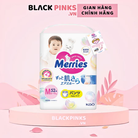 Tã dán/quần Merries nhập khẩu Nhật Bản size NB76/S70/M56/L48/XL40/M52/L44/XL38/XXL26 cho bé từ dưới 5kg - 28kg
