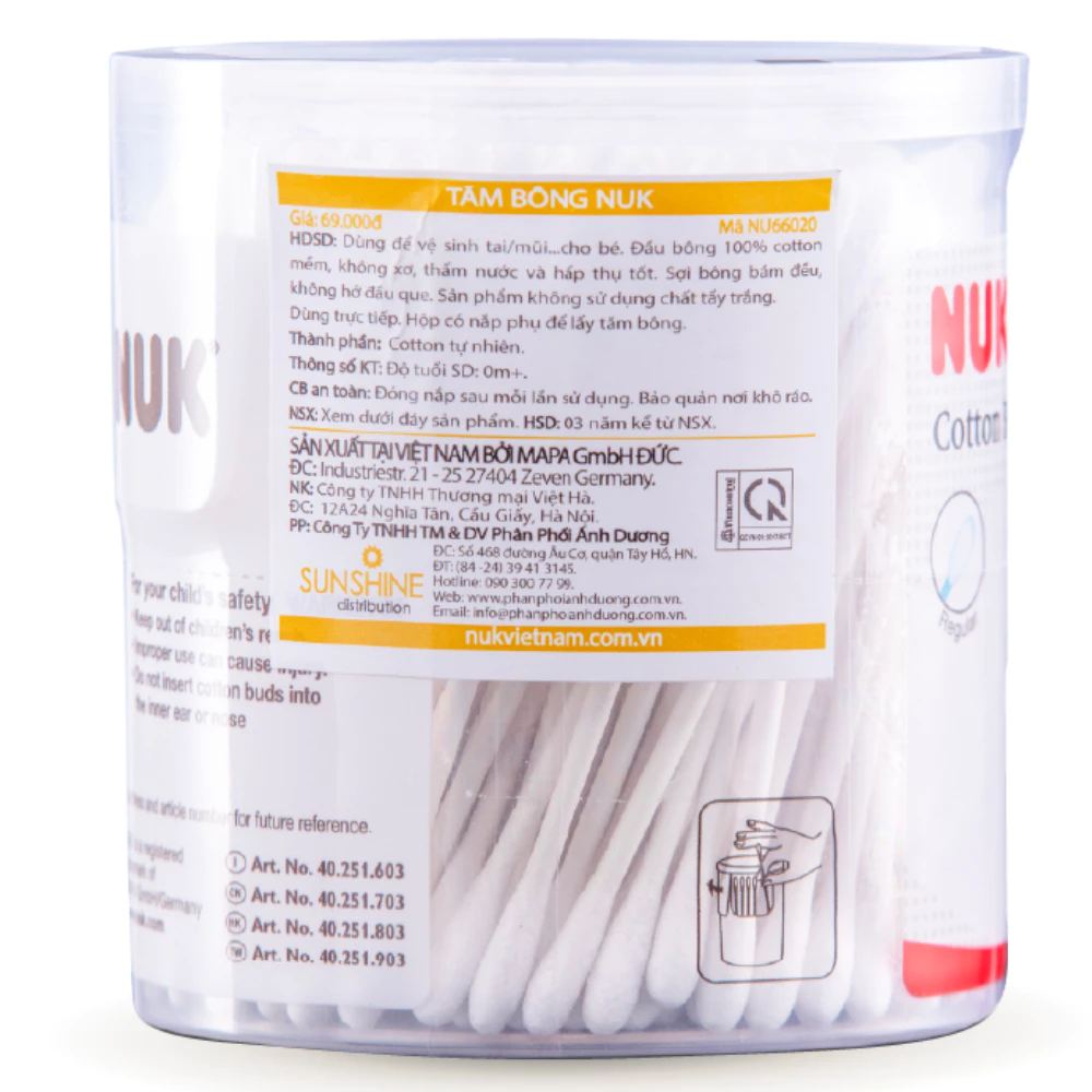 Tăm bông Cotton NUK /NUK Slim