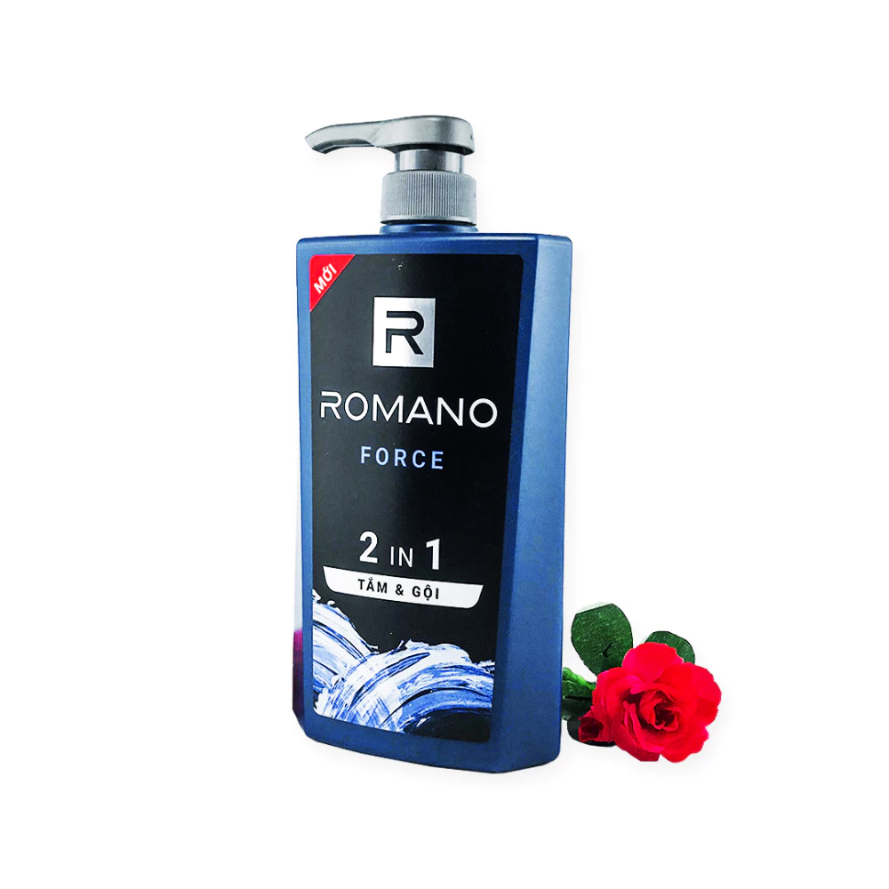 Tắm gội 2 trong 1 Romano hương nước hoa Force 650g
