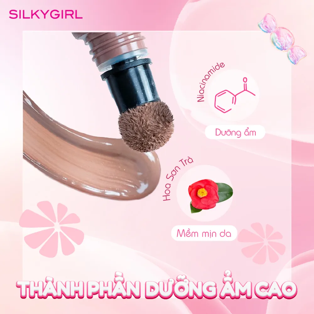 Tạo khối dạng kem Silkygirl Cheeky Puff 6ml