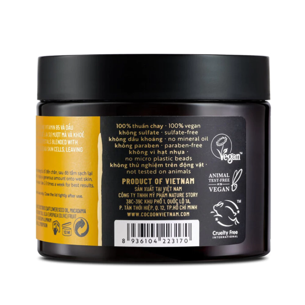 Tẩy da chết toàn thân Cocoon đường thốt nốt An Giang 200ml