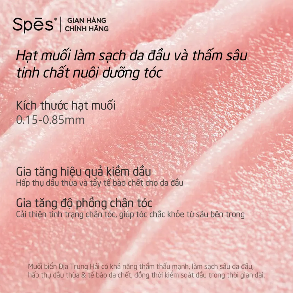 Tẩy tế bào chết da đầu muối biển Spes hương hoa Anh Đào 280g
